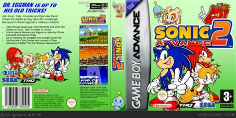 Sonic Advance 2 Game Boy Advance Box Art Cover By Vengeance