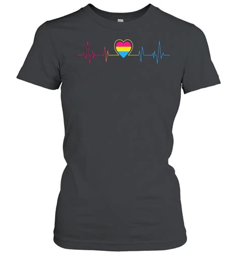 Heartbeat Pan Pride Flag Lgbt Pansexual Shirt Kingteeshop