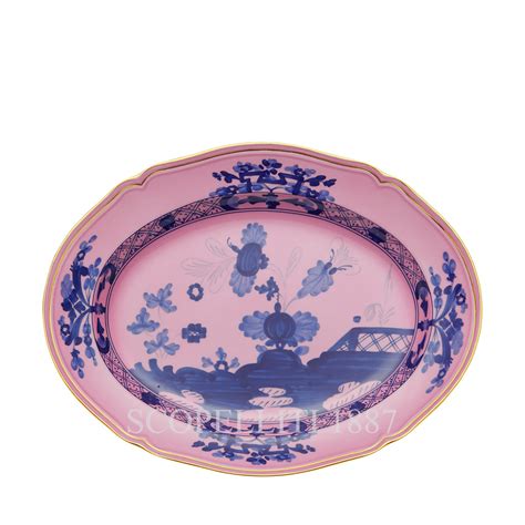 Ginori 1735 Oval Platter Small Oriente Italiano Azalea Scopelliti 1887