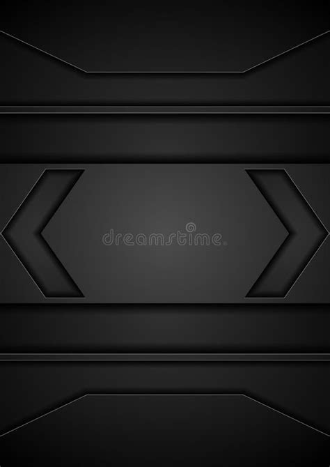 Black Technical Concept Abstract Background Stock Vector Illustration