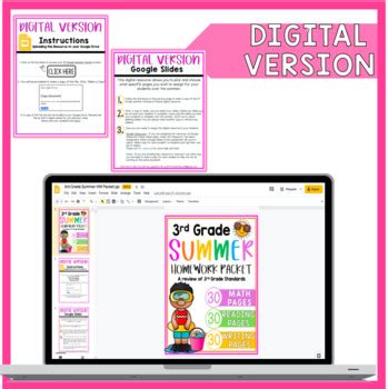 Rd Grade Summer Packet For Rising Th Graders Distance Learning