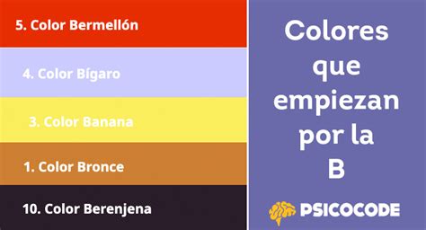 Los 10 Colores Que Empiezan Por La Letra B Más Conocidos Psicocode