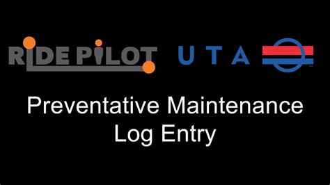 Automatically alert due maintenance & plan preventive maintenance schedule using excel. RidePilot Preventative Maintenance Log Entry - YouTube