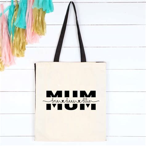 personalised mum tote shopper bag by red berry apple