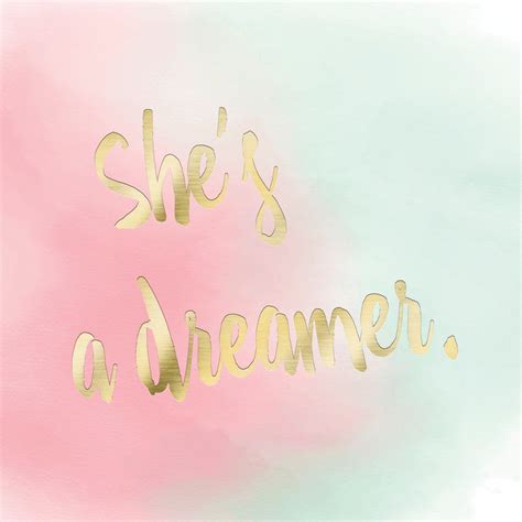 Printable Wall Art Shes A Dreamer Pink Teal Etsy Pastel Color