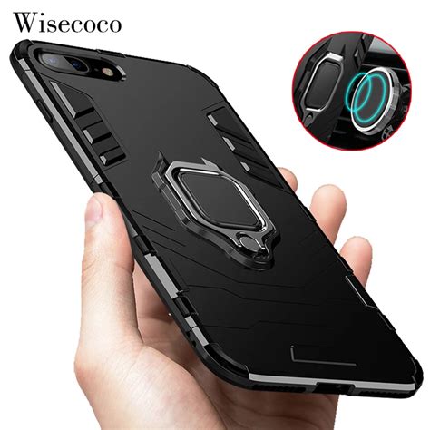 Magnetic Armor Phone Case For Iphone X 8 7 6 6s Plus Luxury Car Ring