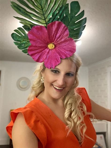 Summer Festival Headpiece Flower Crown With Hibiscus Flowers For