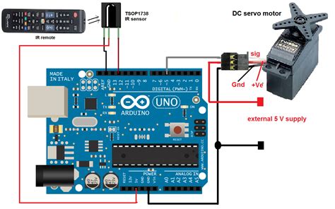 Ir Remote Controlled Dc Servo Motor Using Arduino