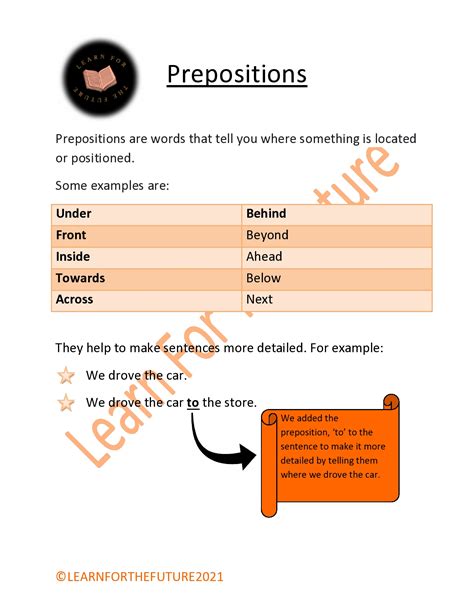 English Prepositions Worksheet Hot Sex Picture