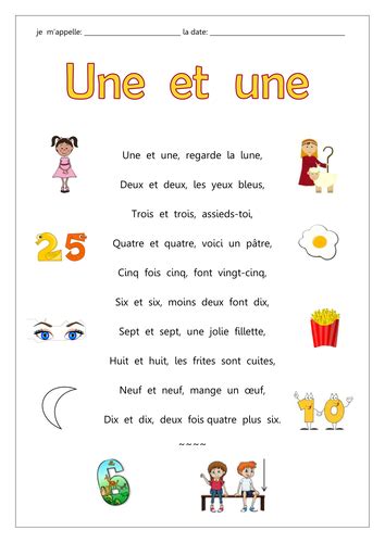 Ks3 French Rhyming Rap Teaching Resources Basic French Words