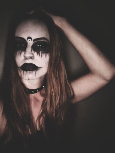Corpse Painted Witch Corpsepaint Blackmetal Blackmetalgirl Goth