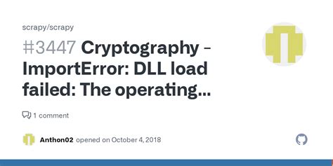 Cryptography Importerror Dll Load Failed The Operating System Cannot Run Issue