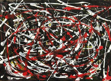 Sold Price Jackson Pollock Original Oil Drip In The Style Of