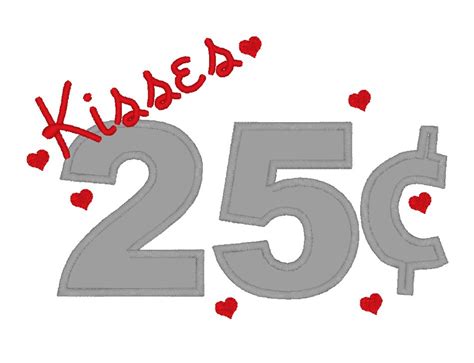 Kisses 25 Cents Sign N2 Free Image Download