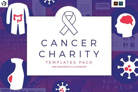 Cancer Charity Poster Template Creative Illustrator Templates