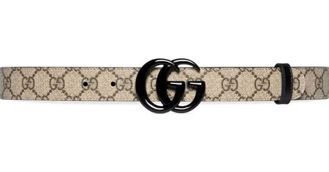 Gucci Canvas Gg Marmont Reversible Belt In Beige Natural For Men