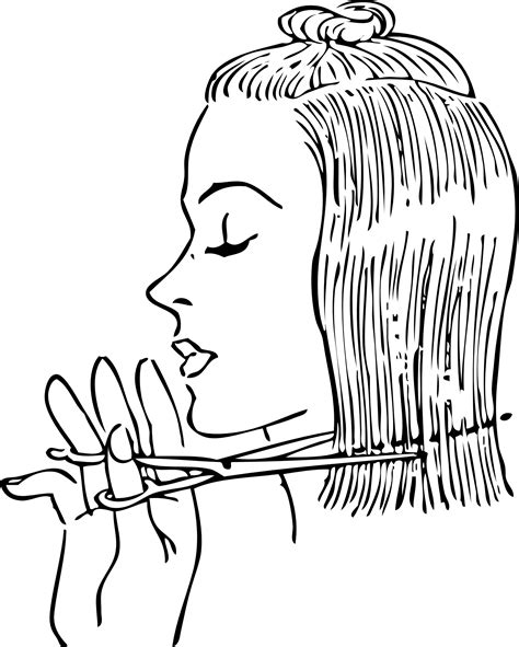 Scissors Cutting Hair Drawing Free Image Download