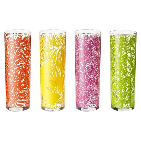Lilly Pulitzer For Target Drinking Glasses Set Of 4 Lilly Pulitzer