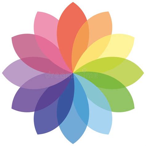 Abstract Flower Logo A Stylized Flower With Multicolored Petals A