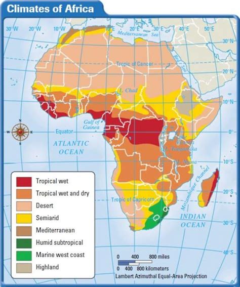 It makes up about a fifth of the world's land. Africa: Climate and Vegetation