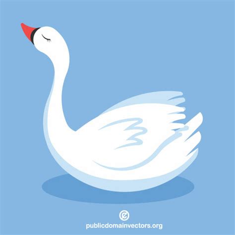 Cute Swan Public Domain Vectors