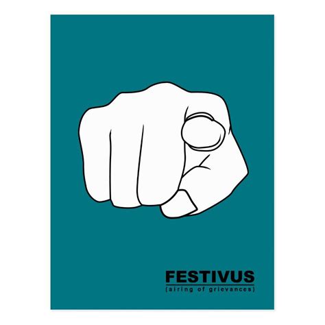FESTIVUS airing of grievances Postcard | Festivus, Holiday greetings 