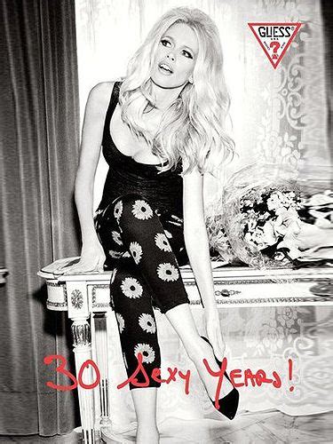 23 years on and still the same claudia schiffer models for guess