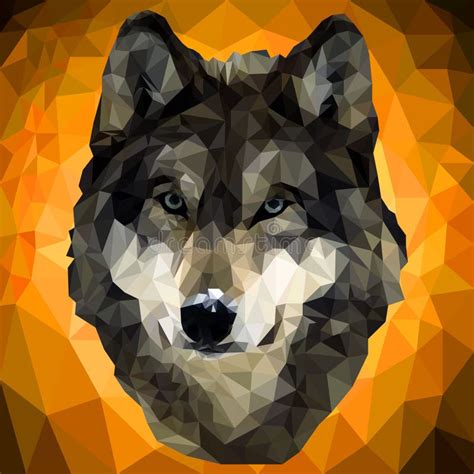 Illustration Of A Wolf In Low Poly Style Stock Vector Illustration Of