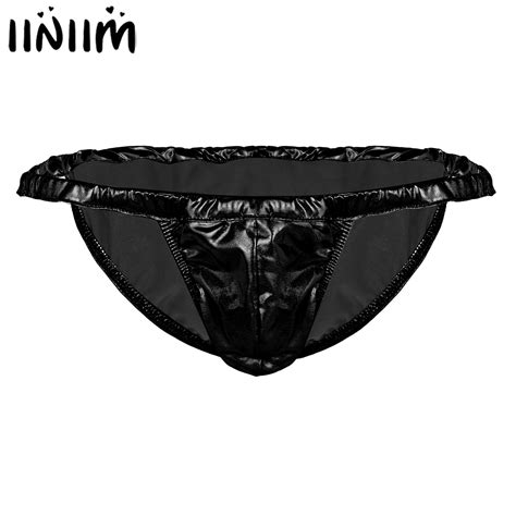 sexy panties for men spandex latex briefs jockstraps slip hommes man wetlook lingerie underwear
