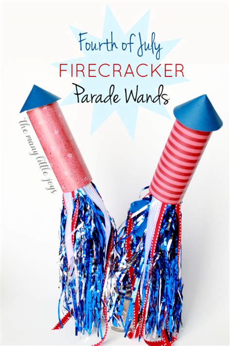 Fourth Of July Craft Firecracker Parade Wand