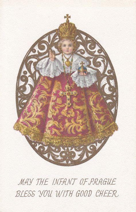 Large Prayer Card Infant Of Prague Infant Of Prague Prayer Cards Cards