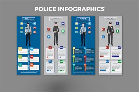 Premium Vector Police Infographic Template Design
