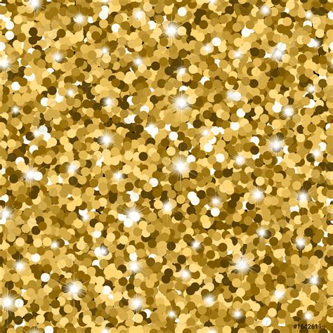 Glitter Seamless Pattern With Golden Circles And Shiny Sparkles Stock