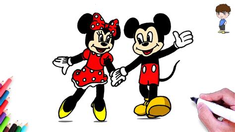 Comment Dessiner Mickey Mouse Et Minnie Mouse Facilement Dessin