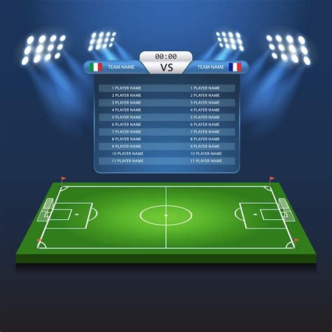 Premium Vector Soccer Football Scoreboard Matchboard Background
