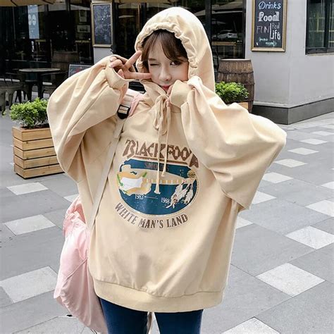 Buy 2018 Autumn Korean Style Sweatshirts For Women Loose Hoodies Ulzzang