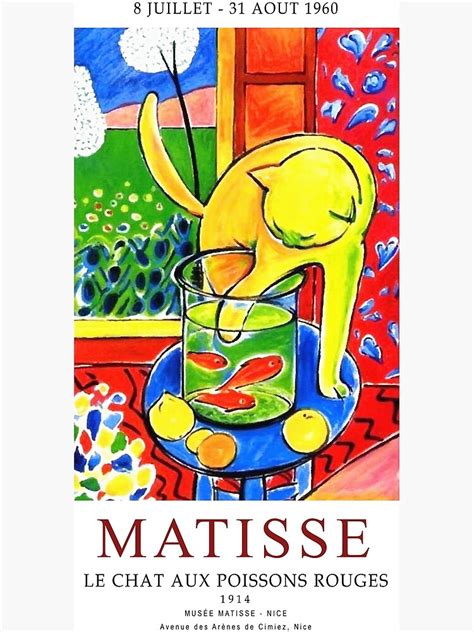 Henri Matisse Le Chat Aux Poissons Rouges 1914 Exhibition Poster