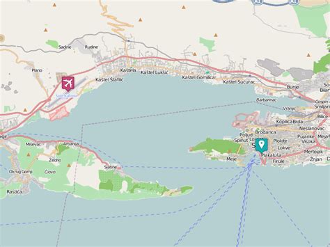Der flughafen split befindet sich an der adriaküste, 6 km östlich von trogir der flughafen liegt 25 km nordwestlich von split. Flughafen Split (SPU)