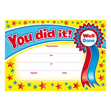 Certificate Clipart Well Done Certificate Well Done Transparent Free