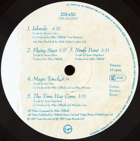Mike Oldfield Islands Vinyl Lp Album Vinylheaven Your Source