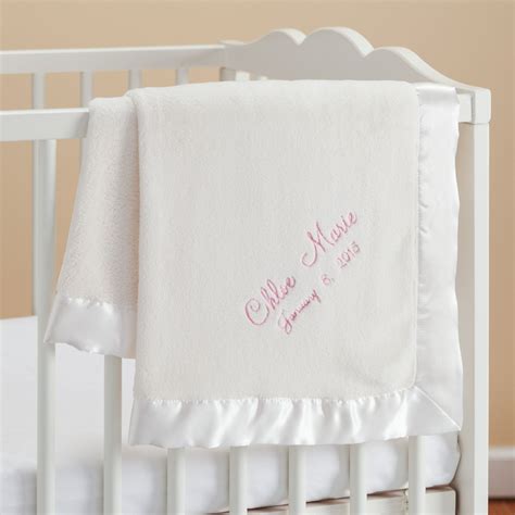 New Baby Girl Personalized Cream Baby Blanket Newborn Baby