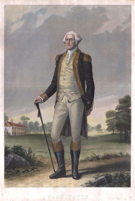 1859 Hicks Wright Standing Portrait Of George Washington Ebay