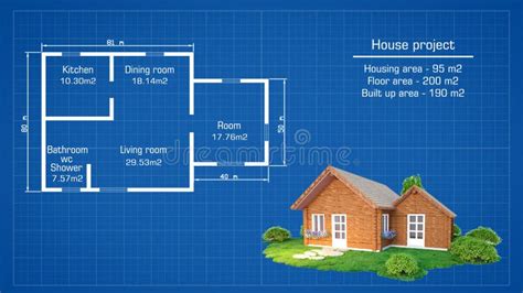House Blueprint Stock Illustration Illustration Of Design 78384530