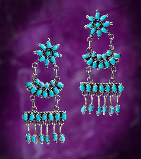 Zuni Chandelier Earrings The Nambe Trading Post And The Museum Of