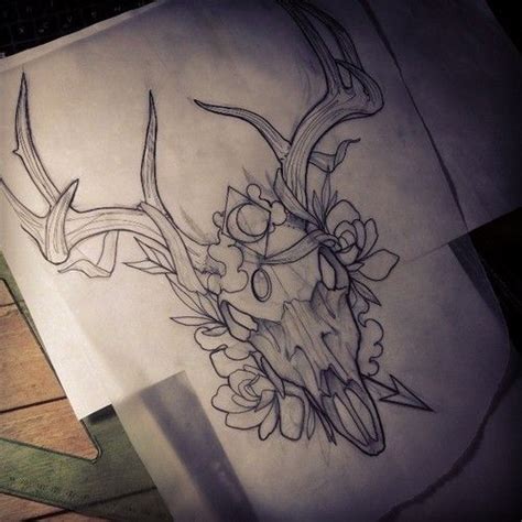 27 Deer Skull Tattoo Designs Ideas