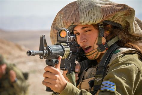 Female Soldier From The Israeli Field Intelligence Corps In The Negev