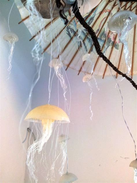 Jellyfish Hanging Lights With White Leds By Ellipsisfish On Etsy 100