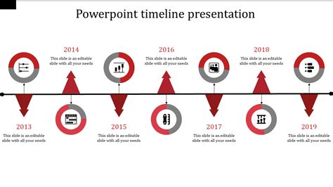 Simple Powerpoint Timeline Template Circular Model