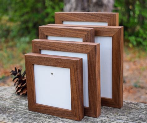4x6 Wooden Picture Frame Solid Walnut 4x6 Photo Frame Thin Etsy Uk