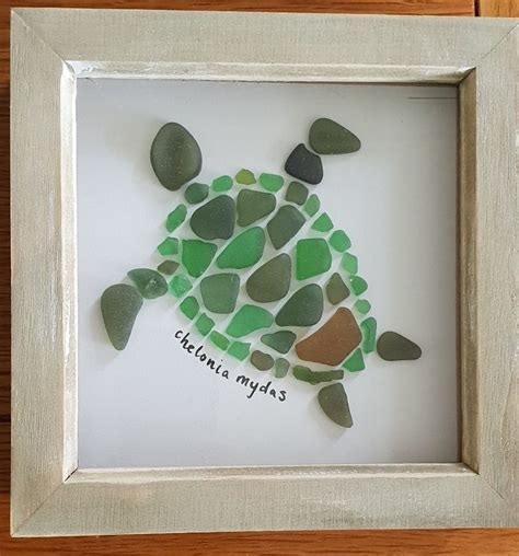 Seaglass Turtle Sea Glass Crafts Sea Glass Art Projects Sea Glass